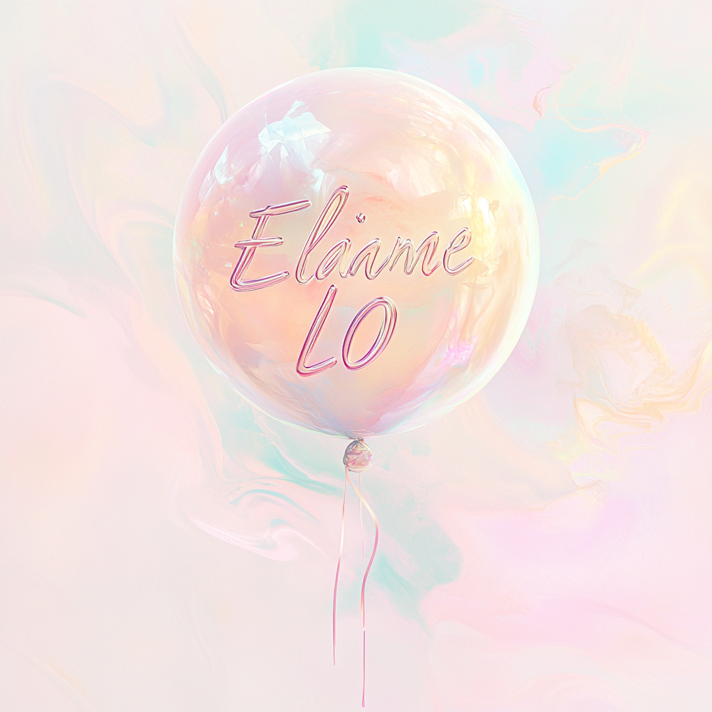 Elaine Lo Portfolio: Dreamy Watercolor 3D Name Art