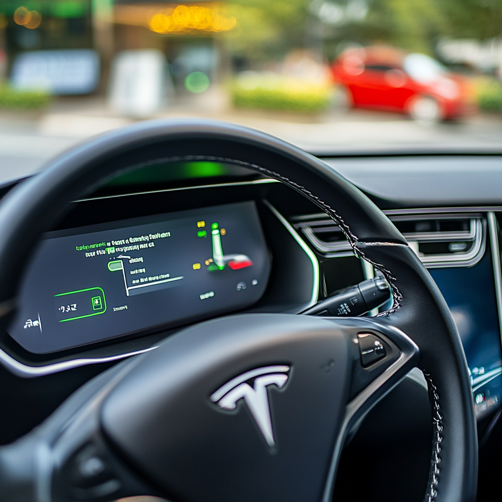 Electric car panel shows 3-day standby range efficiency