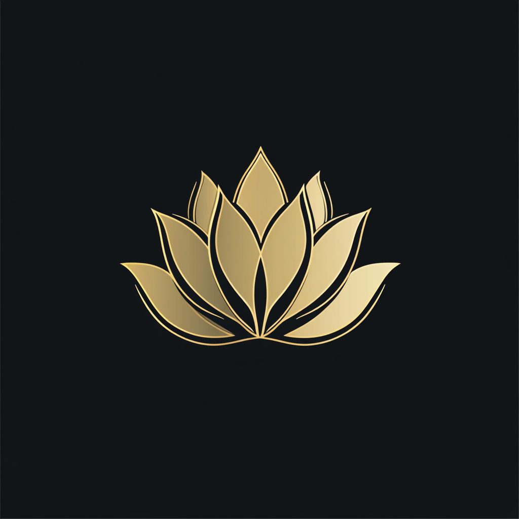 Elegant Gold Lotus Logo for Med Spa