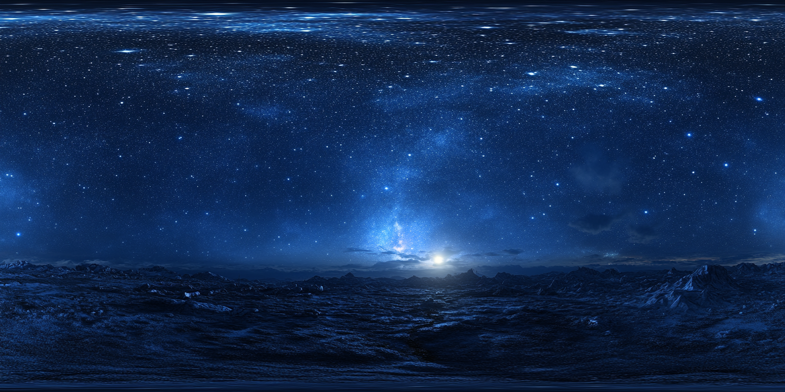 Elegant HDRI Panorama: Starry Night Sky Beauty