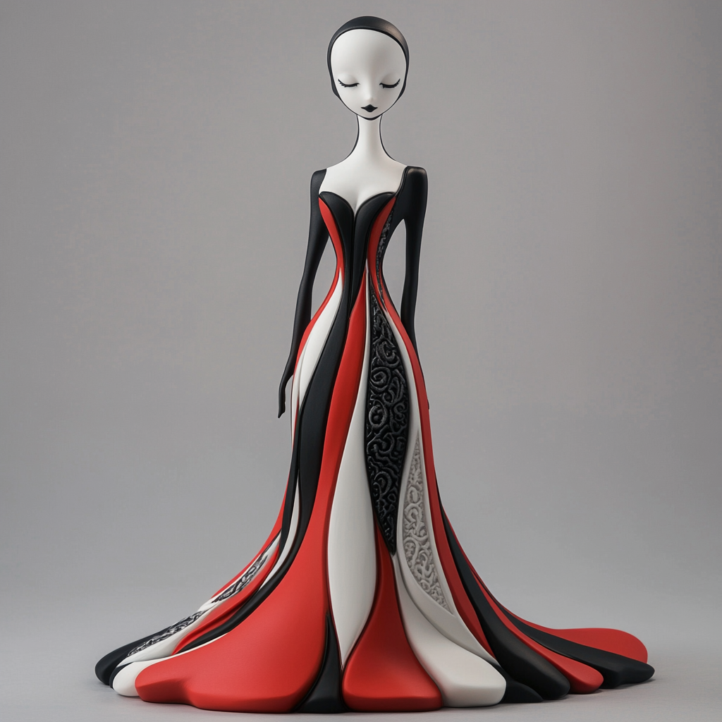 Elegant Vinyl Figure Inspired by Artwork's Beauty