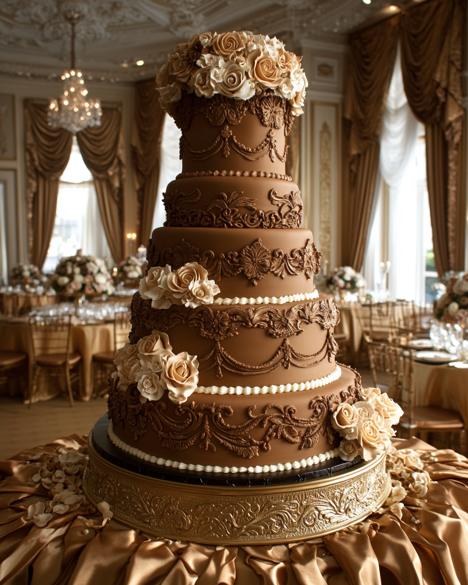 Elegant Wedding Cake with Victorian Inspiration