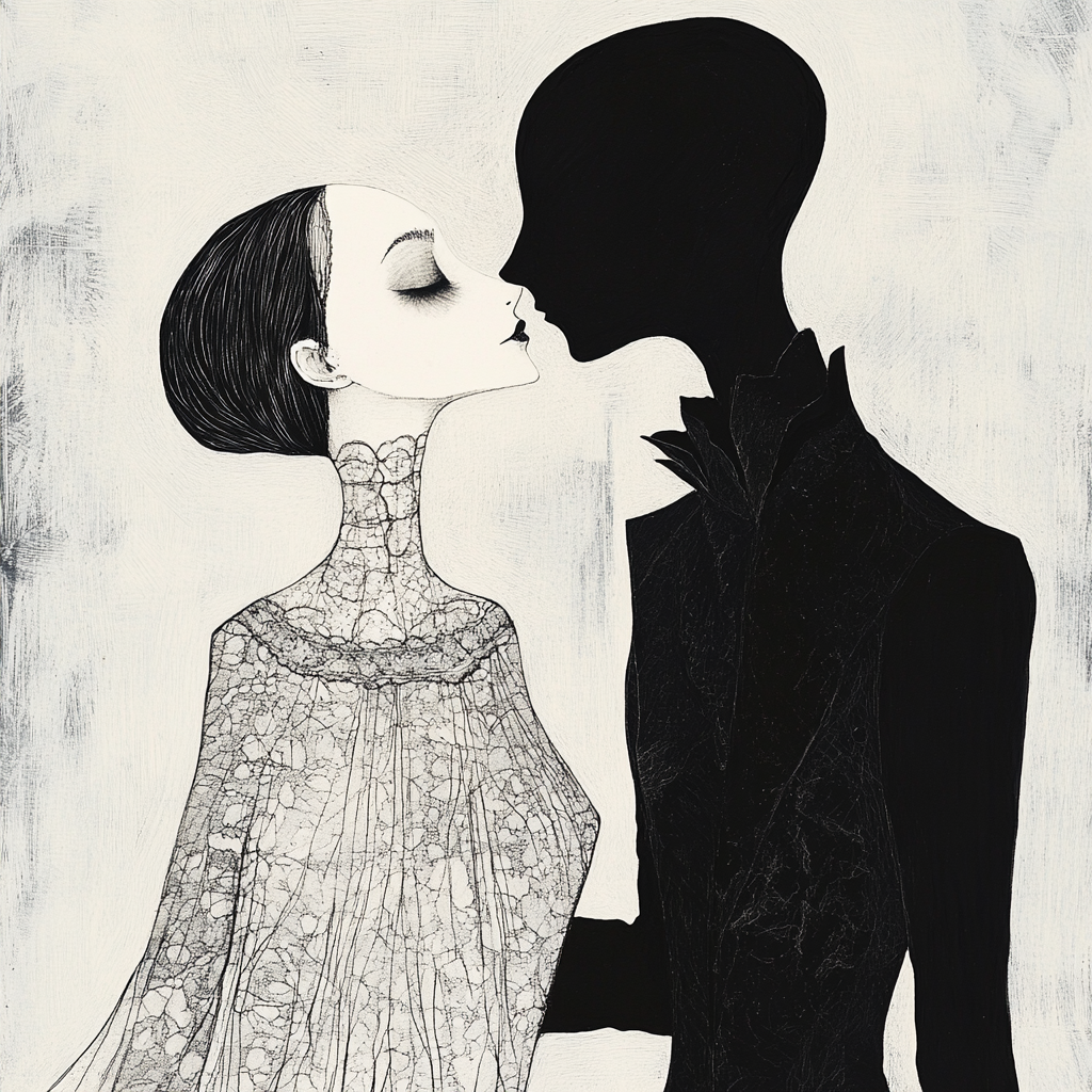 Elegant Yet Eerie: A Gorey-Inspired Illustration