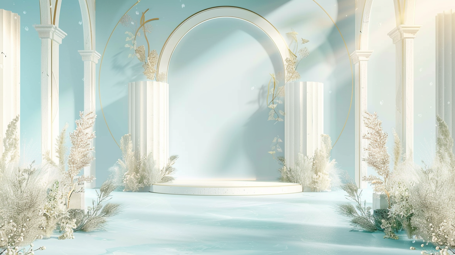 Elegant wedding-themed Zoom meeting background