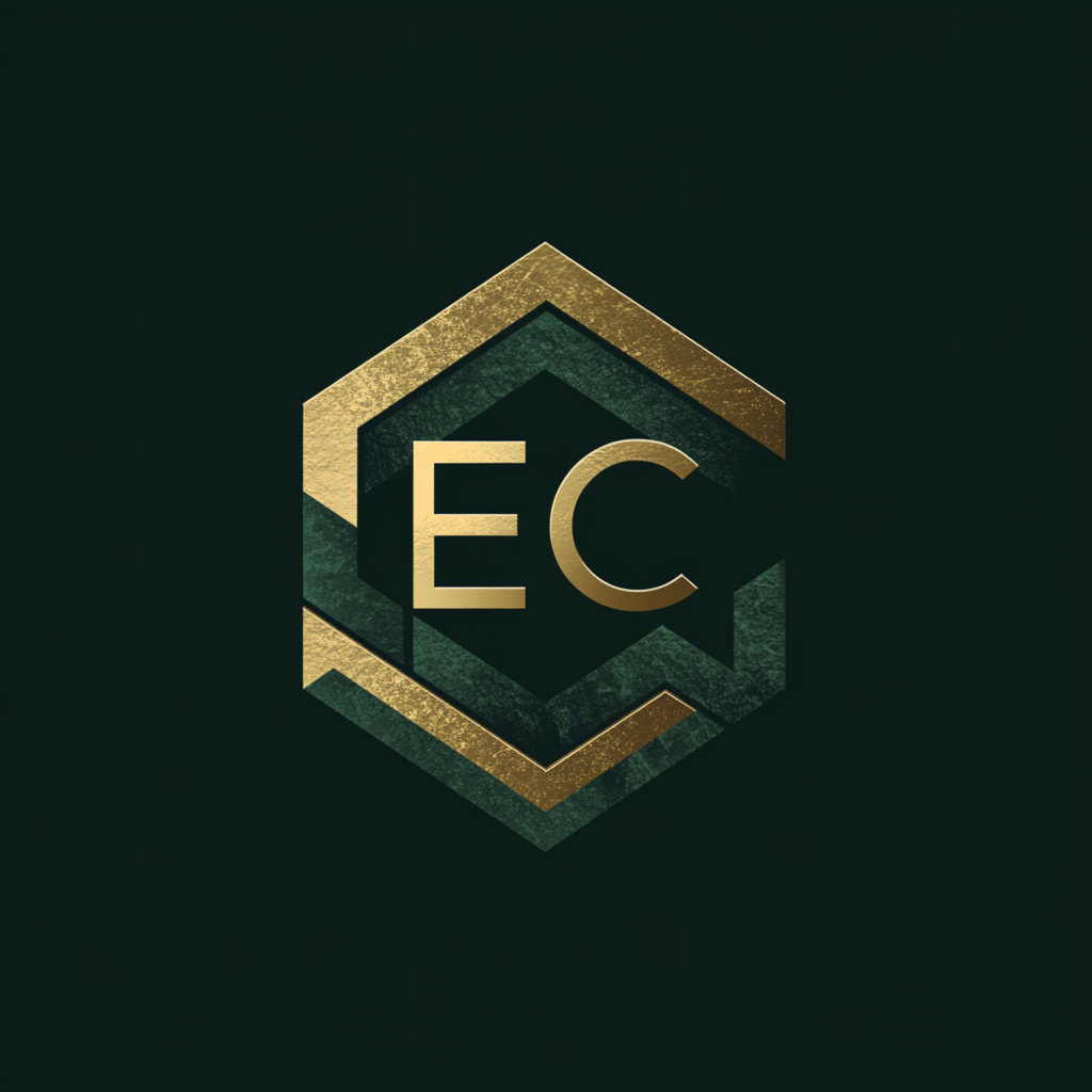 Elite Constructors logo: EC letters with hardscaping textures. Strong, refined.