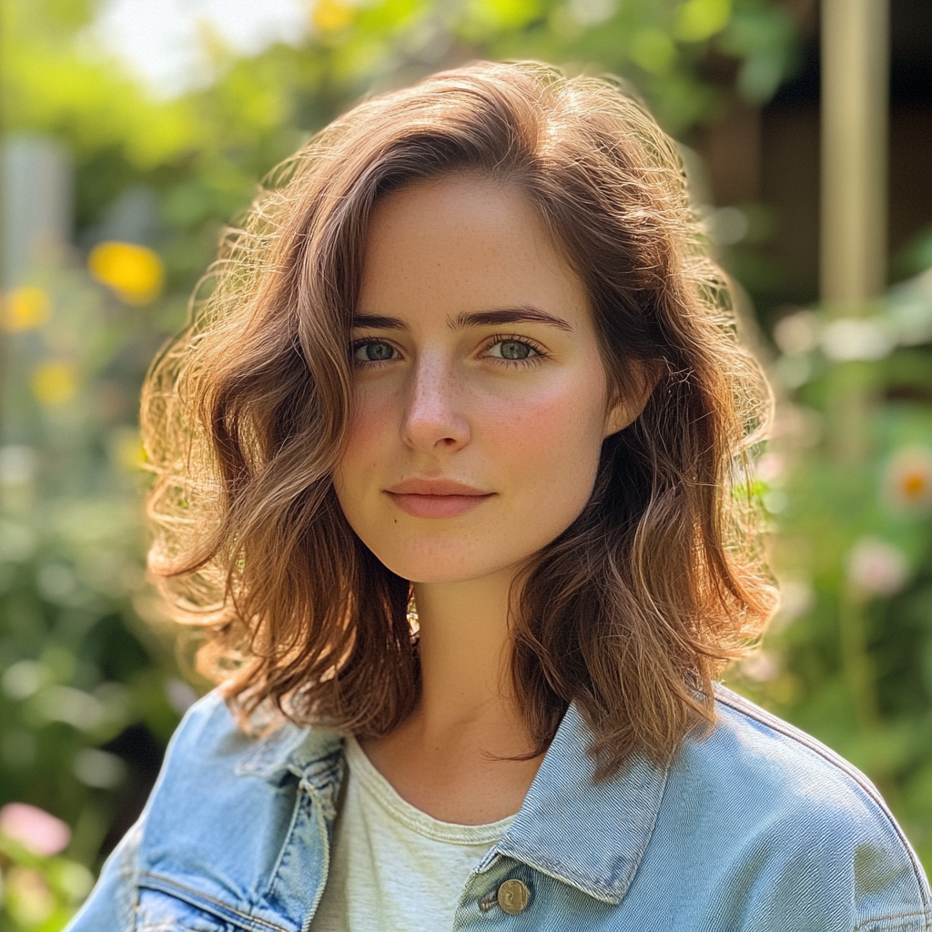 Emma Lewis, 30, Smiling in Her Sunlit Garden