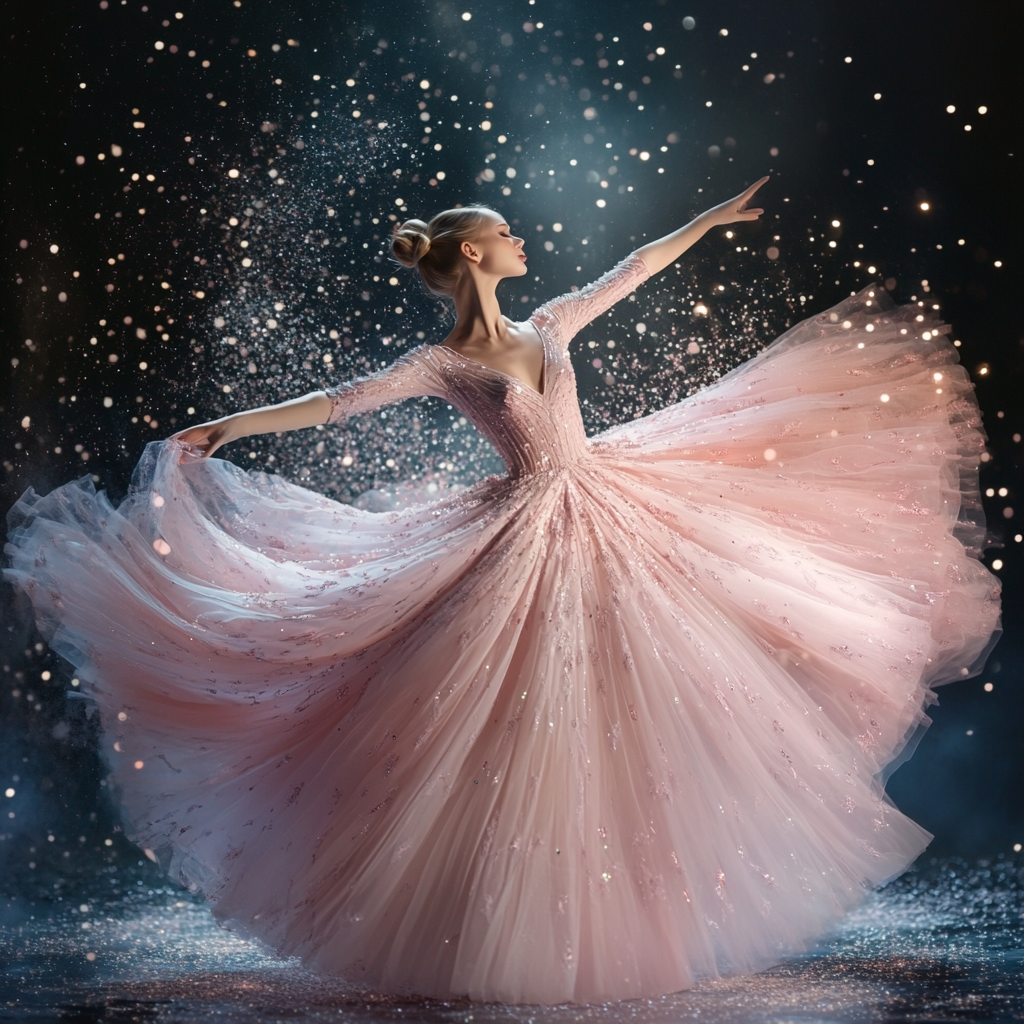 Enchanting Dancer in Pink Tulle Dream World