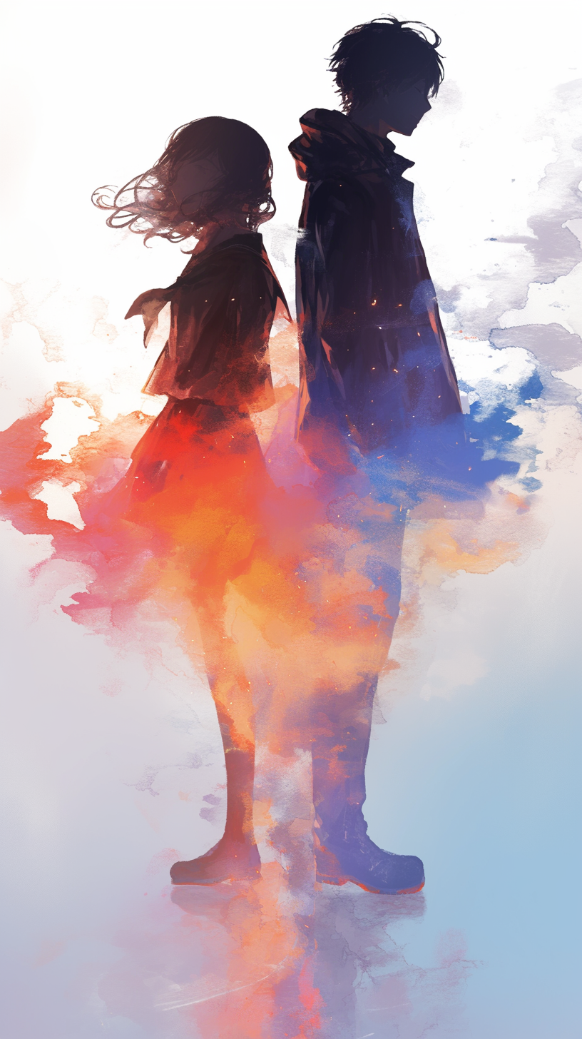 End of relationship depicted in watercolor style image.