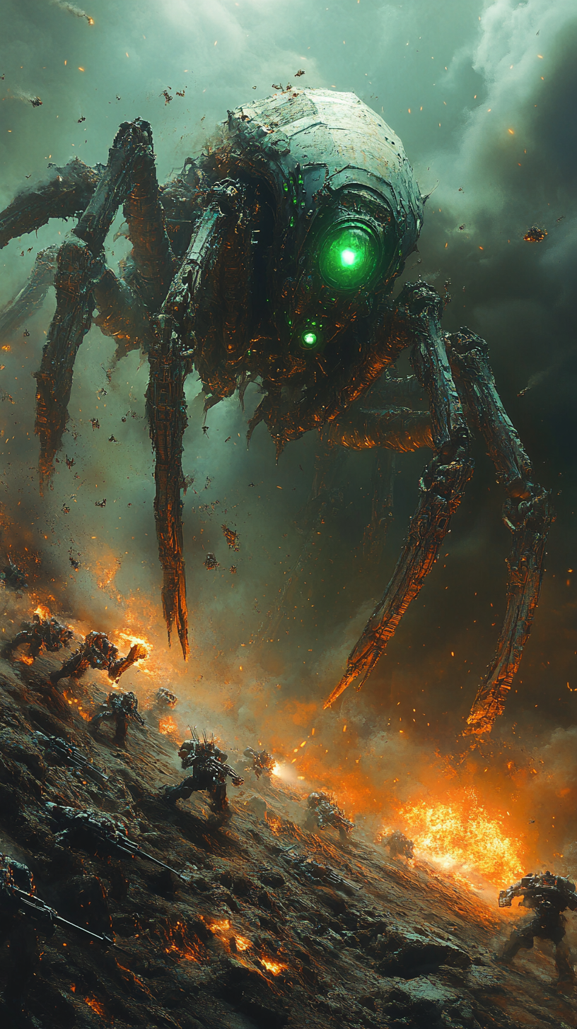 Epic Battle: Necrons vs. Space Marines on Alien World