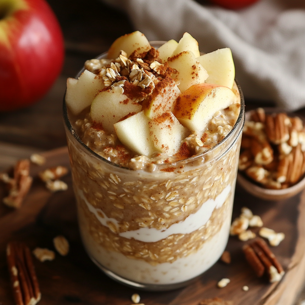 Essence of Mouthwatering Apple Pie Overnight Oats Captured