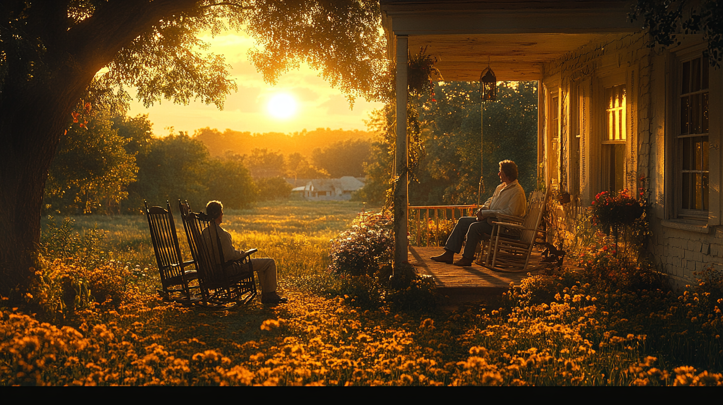 Evening Reflections on Leonel's Porch 1998 