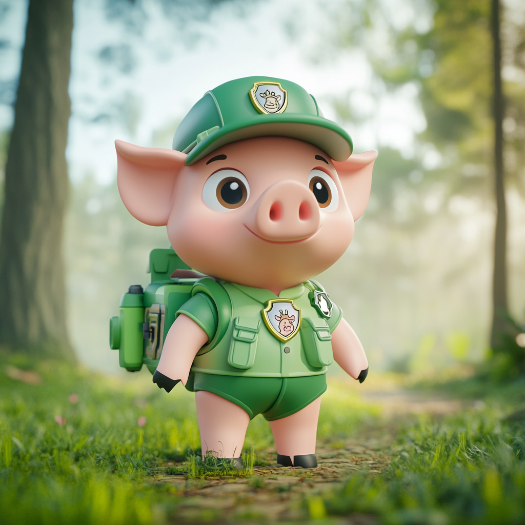 Explorer Pig from PAW Patrol in Adventure Pose