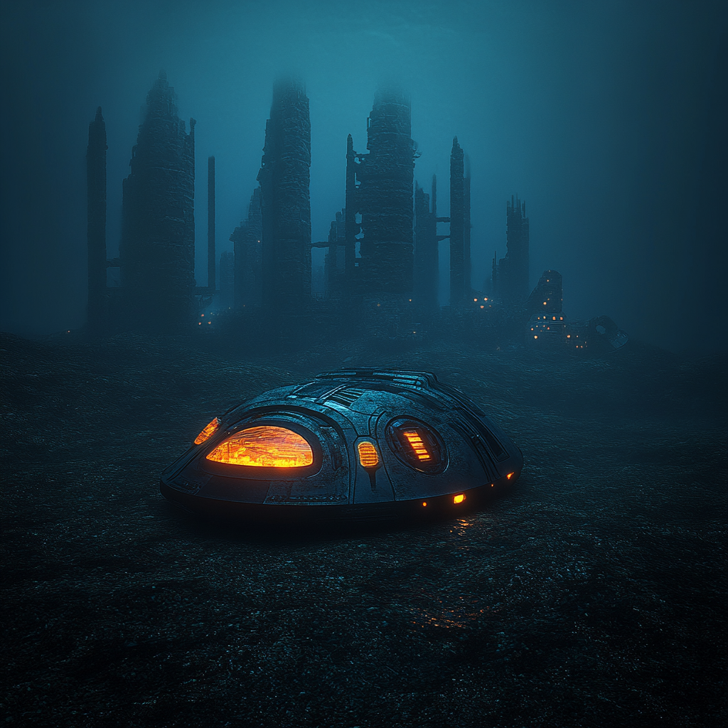 Exploring the Mysterious Underwater City with Glowing Chamber