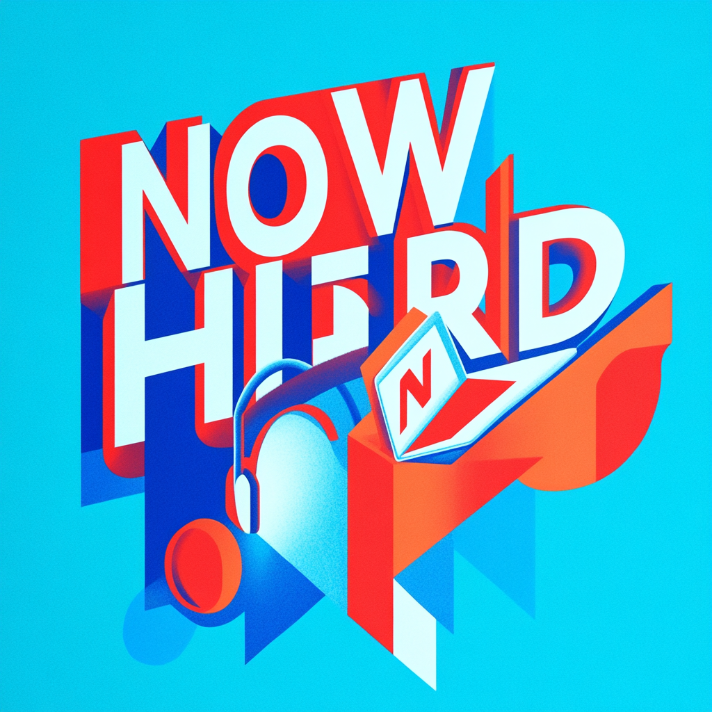 Eye-catching 'Now Hiring!' Sign for Remote Work Positions