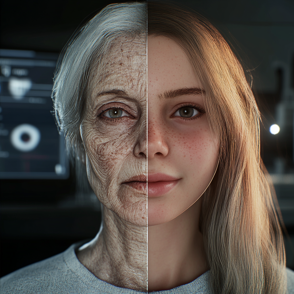 Facial Contrast: Young Girl vs Older Person Experiment