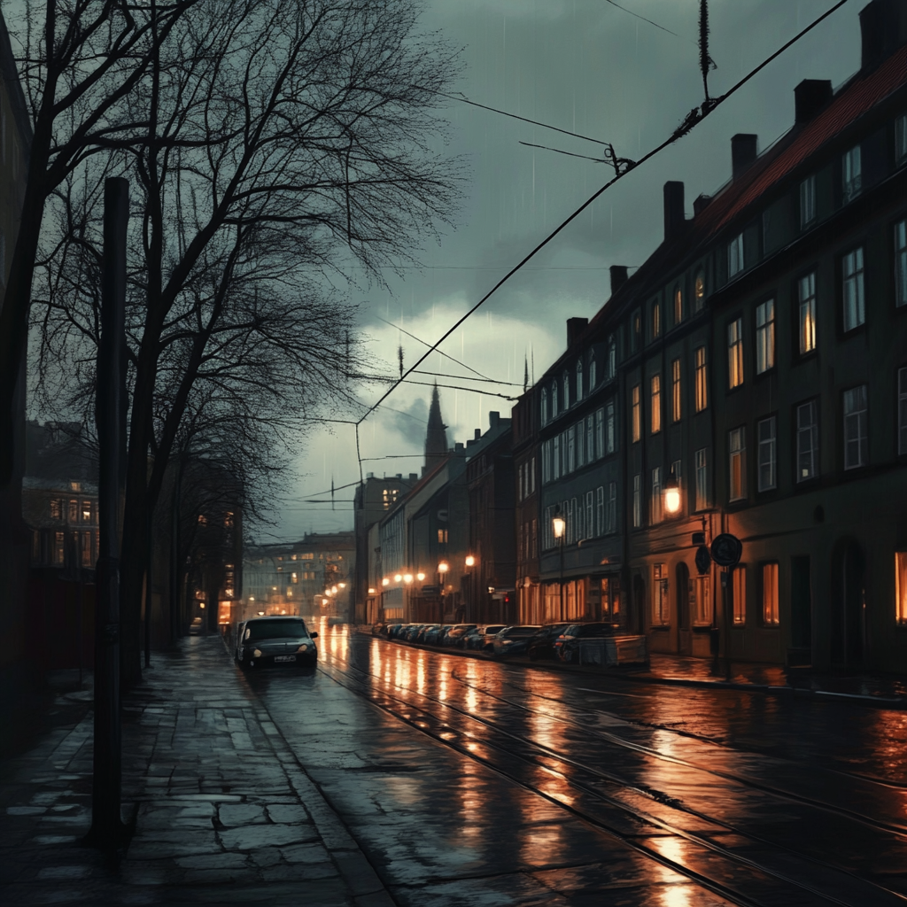 Failed Copenhagen: Eerie Flickering Lights, Suspenseful Horror Art