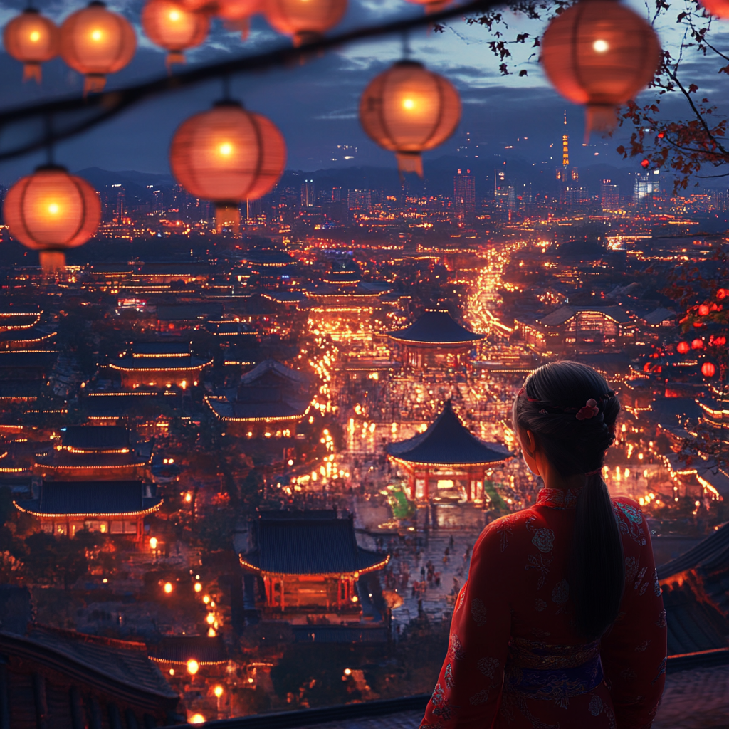 Fascinating 2024 Beijing City Lights 3D Render 