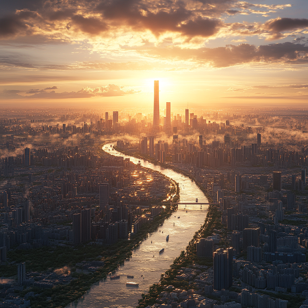 Fascinating 2024s Beijing City View 3D Render