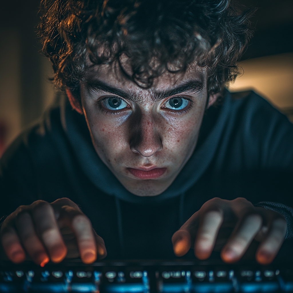 Fast Typing: Ultra-Realistic Young Man in Nikon Style