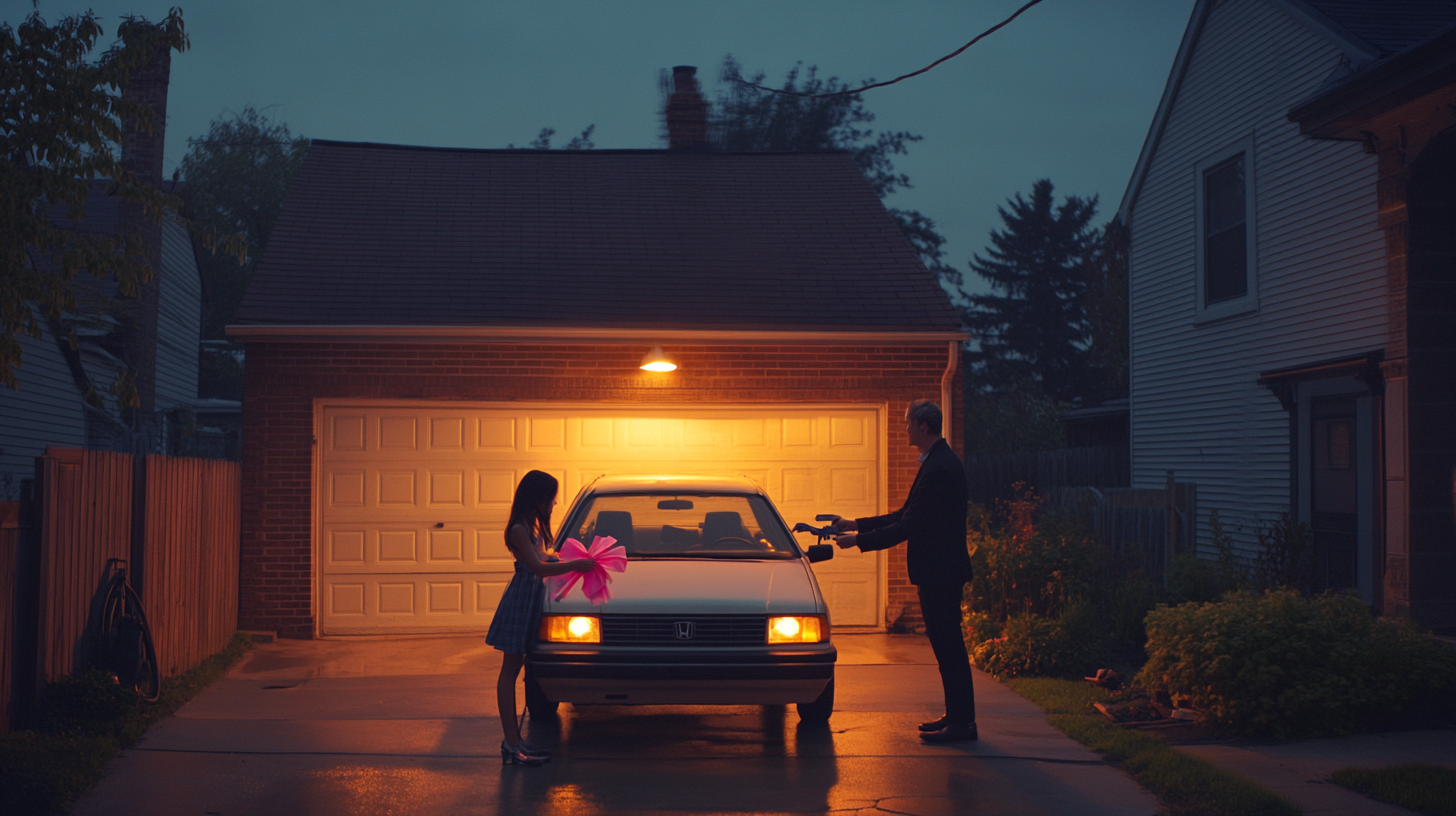 Father Gives Daughter Keys to First Car