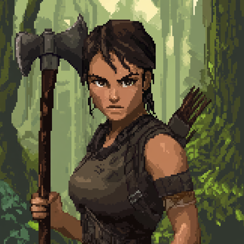 Fierce tribute Johanna Mason in pixelated Nintendo DS style