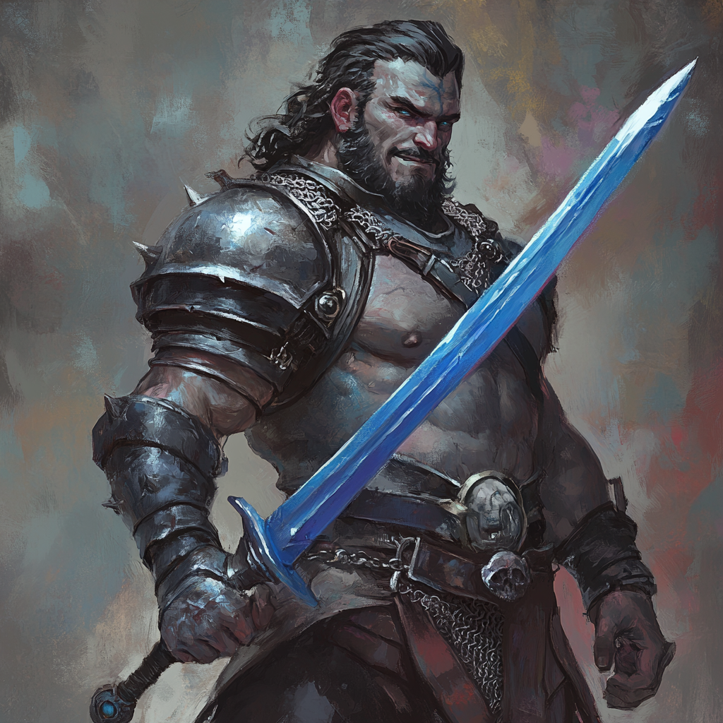 Firbolg Male Fighter Eldritch Knight Portrait Stock Photo