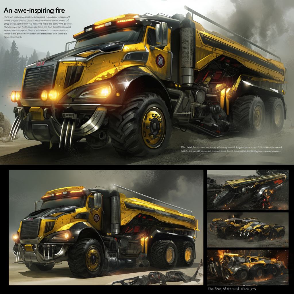 Fire truck transformed into Wolverine: rugged, fierce, unstoppable.