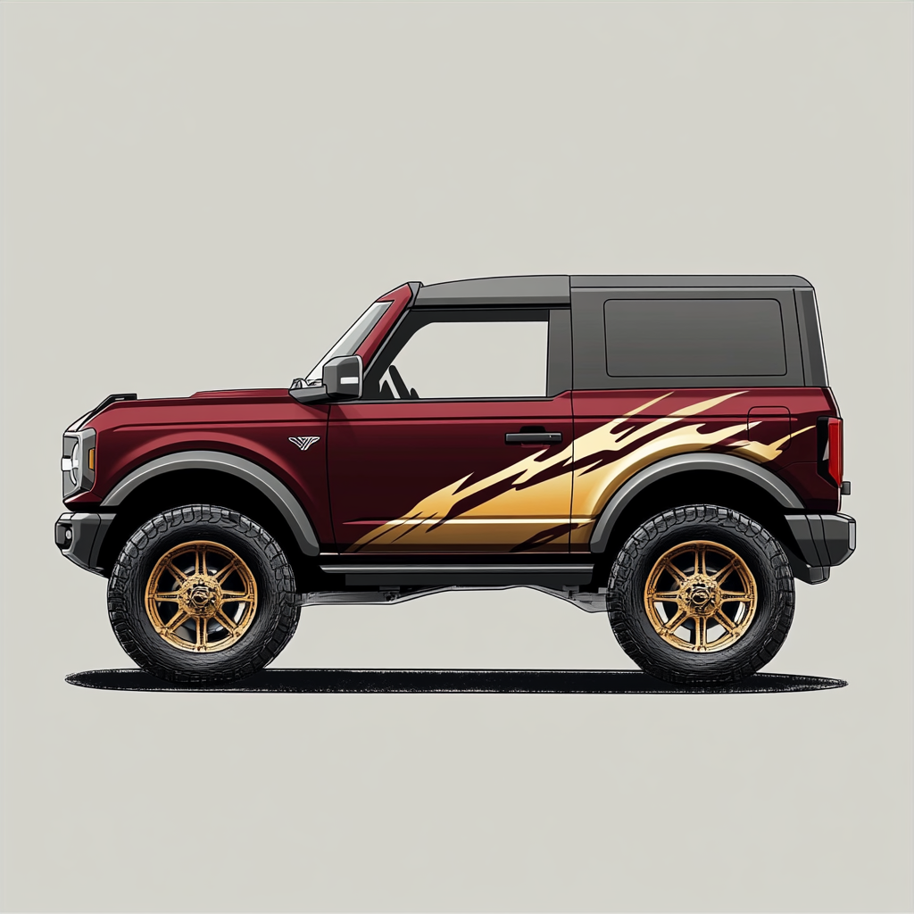 Florida Seminoles Love design for grey Ford Bronco.