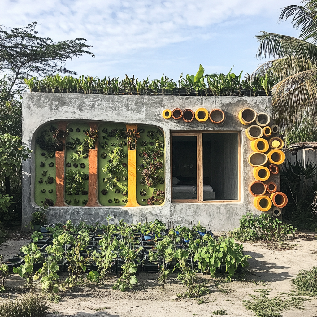 Four Private Rooms with Green Roofs in Zanzibar