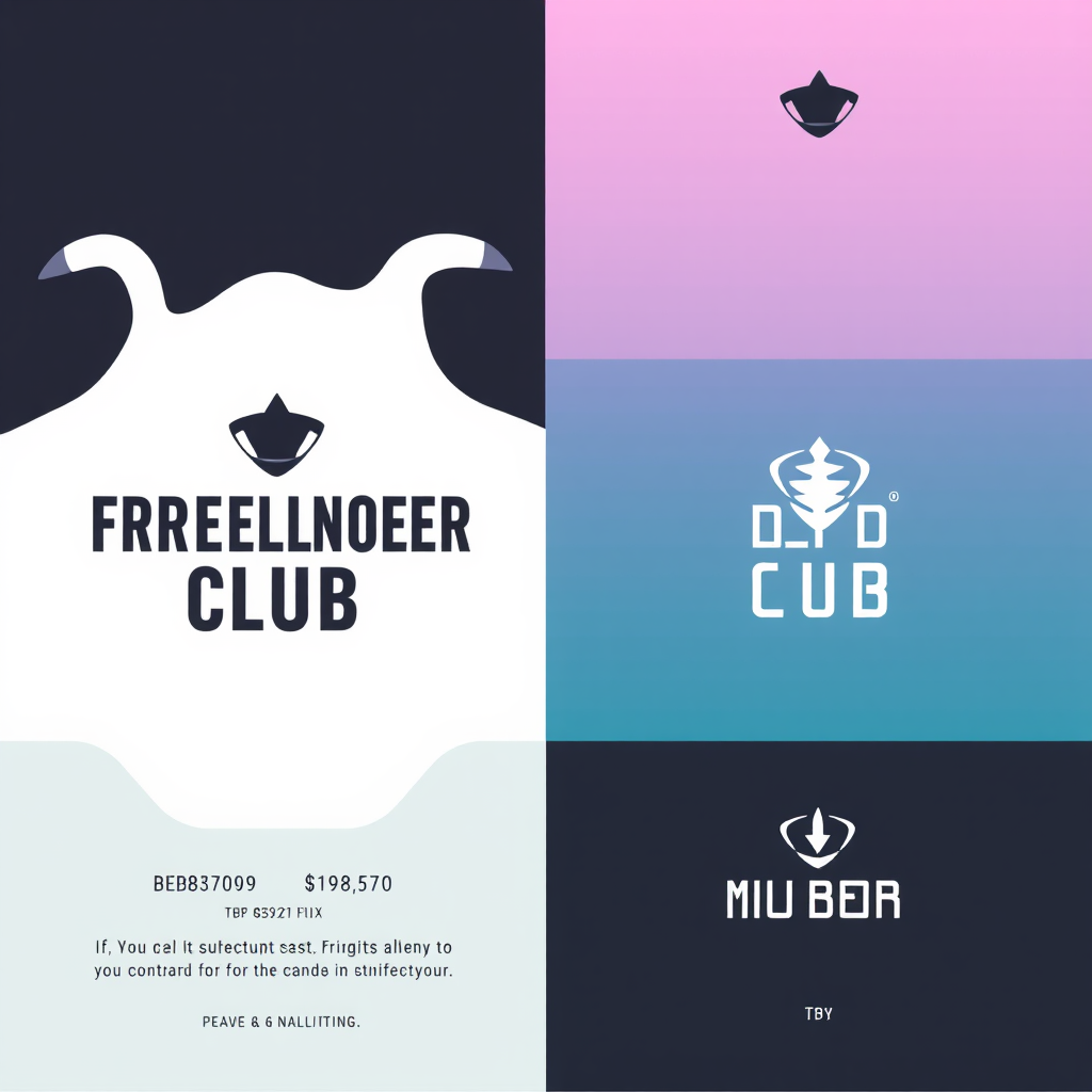 Freelancers Club Template Cards Design Compilation