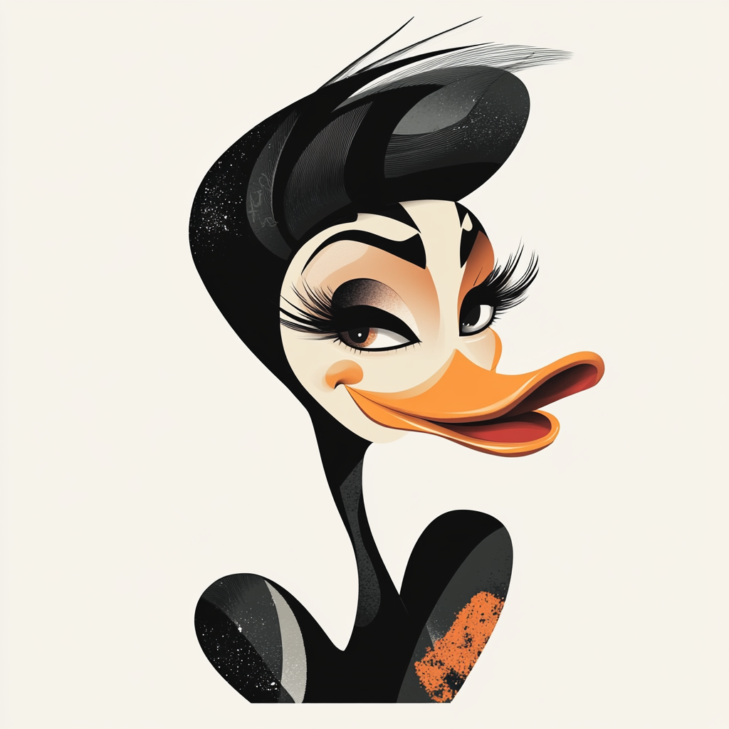 Fusion of Daffy Duck and Human Woman