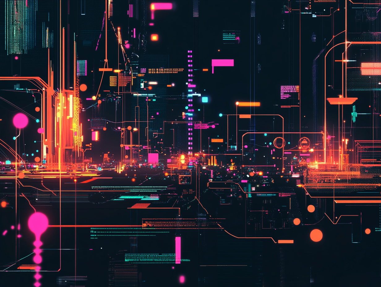 Futuristic Digital Art of Top Programming Languages