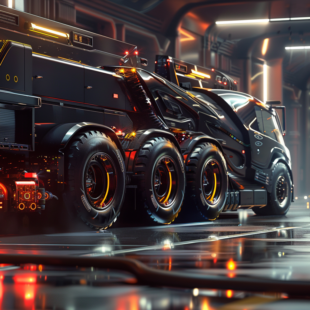 Futuristic Fire Engine: Sleek, Fast, Powerful