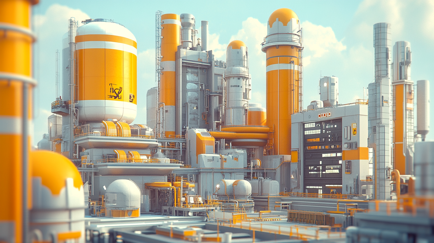 Futuristic Industrial Tower in Vibrant Apocalyptic World