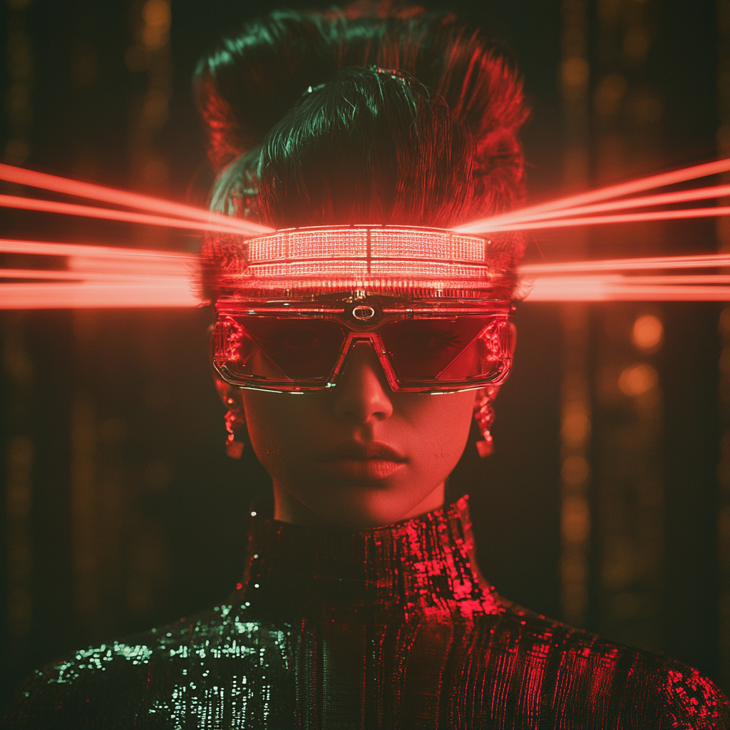 Futuristic Woman with Mystical Atmosphere in Y2K Style