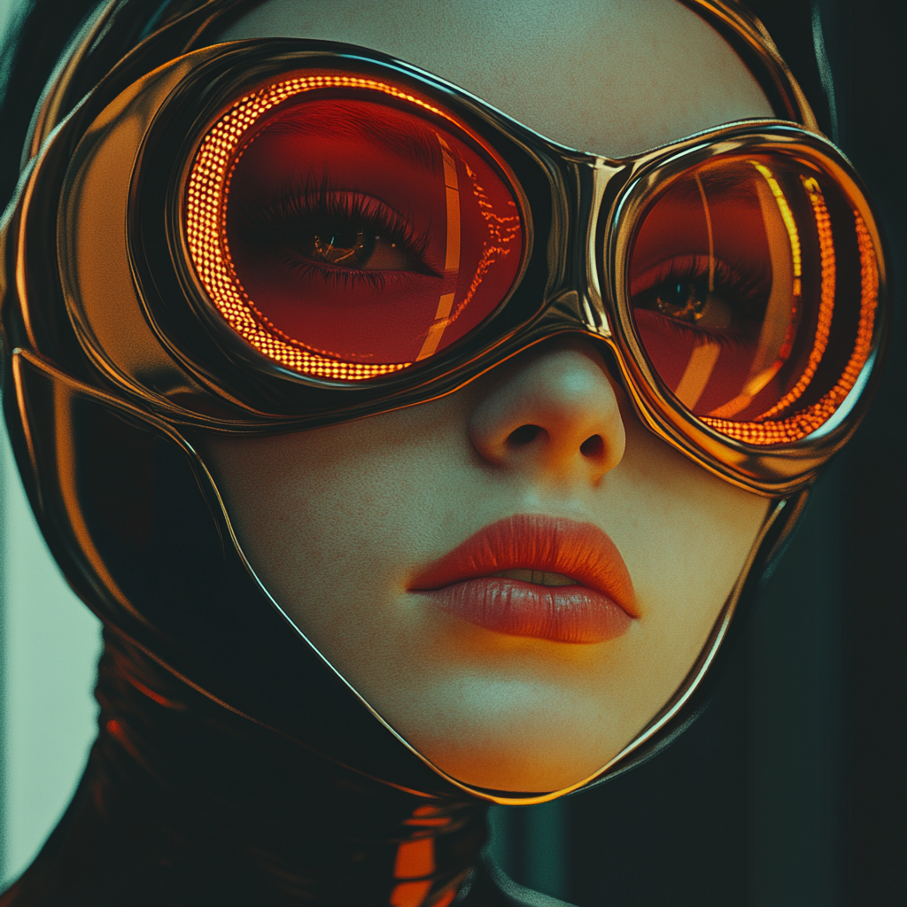 Futuristic Woman with Realistic Skin and Mystical Atmosphere