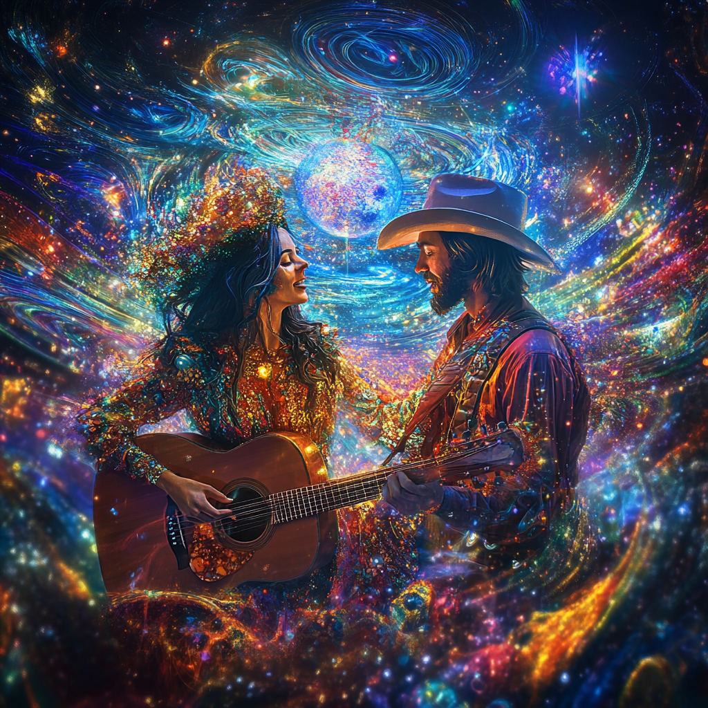 Galactic Singing Duo: Folk and Country Harmony