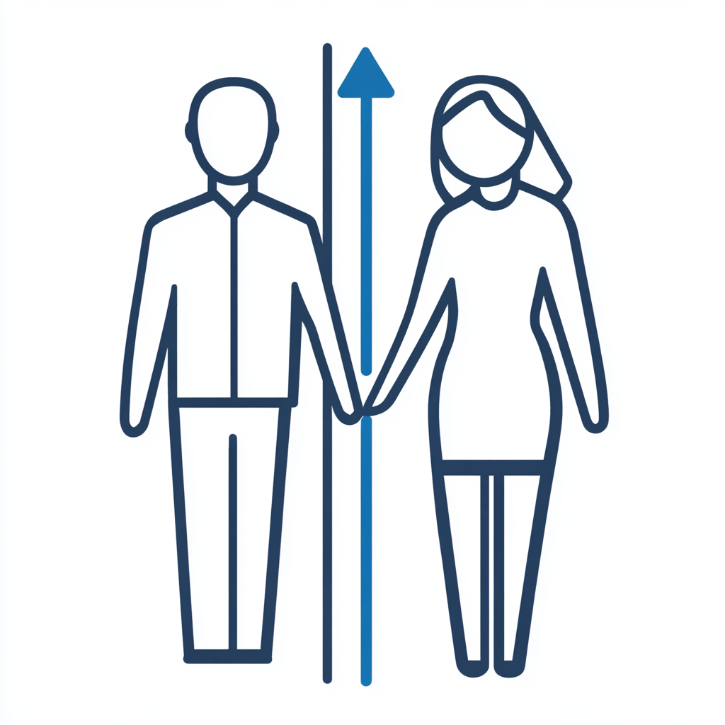 Gender-neutral, modern icon depicting employee guiding guest.