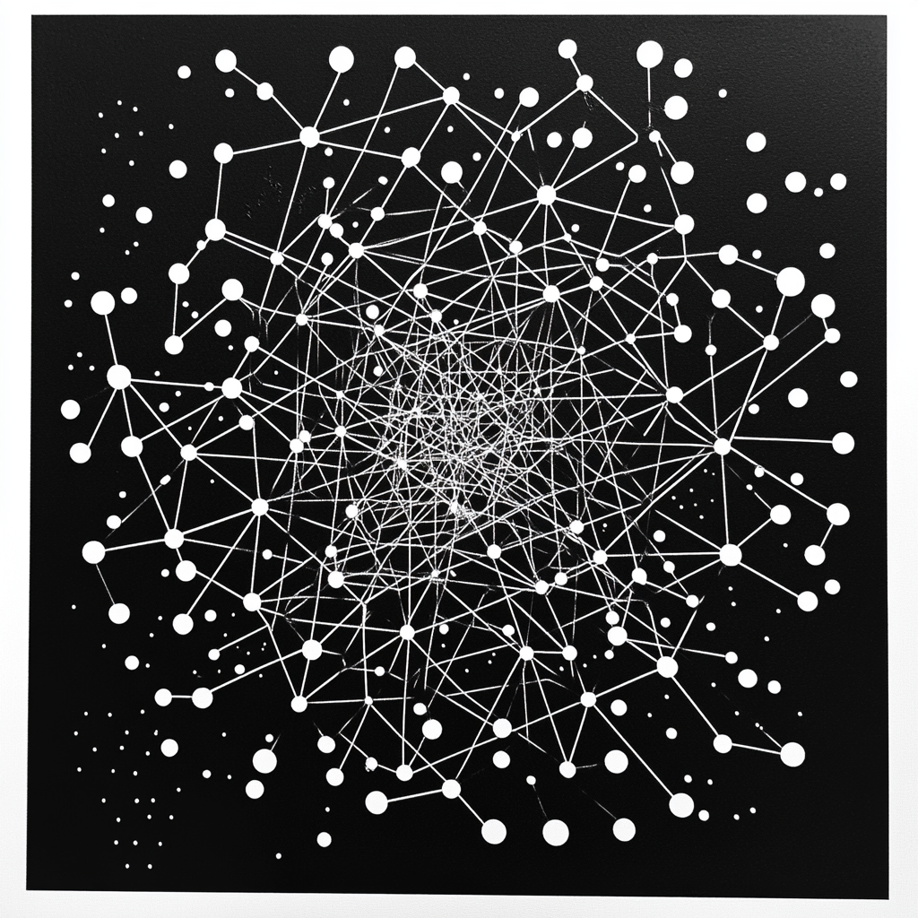 Geometric Interconnectedness: Laser Engraved Metal Artwork