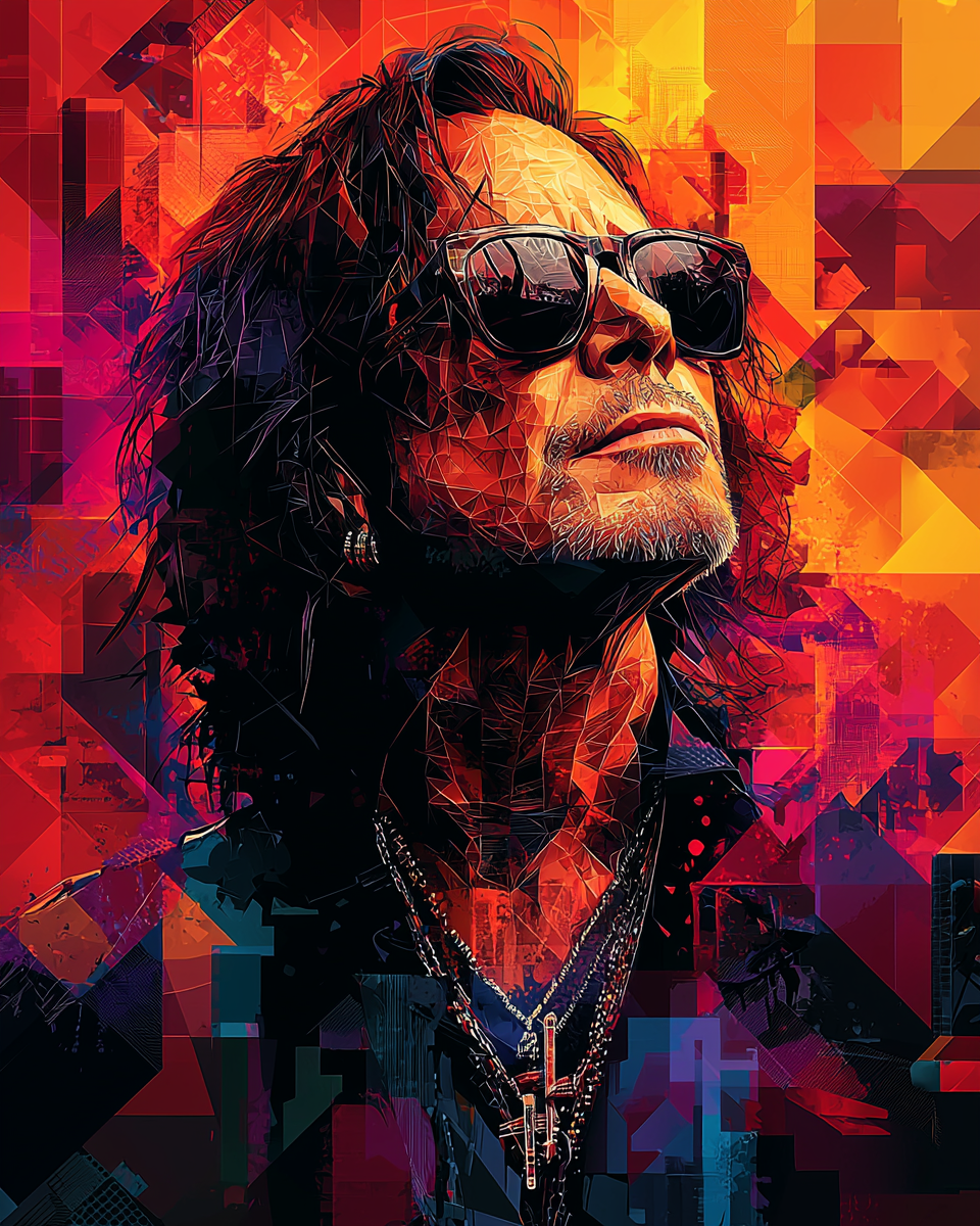 Geometric Vector Art of Ozzy Osbourne