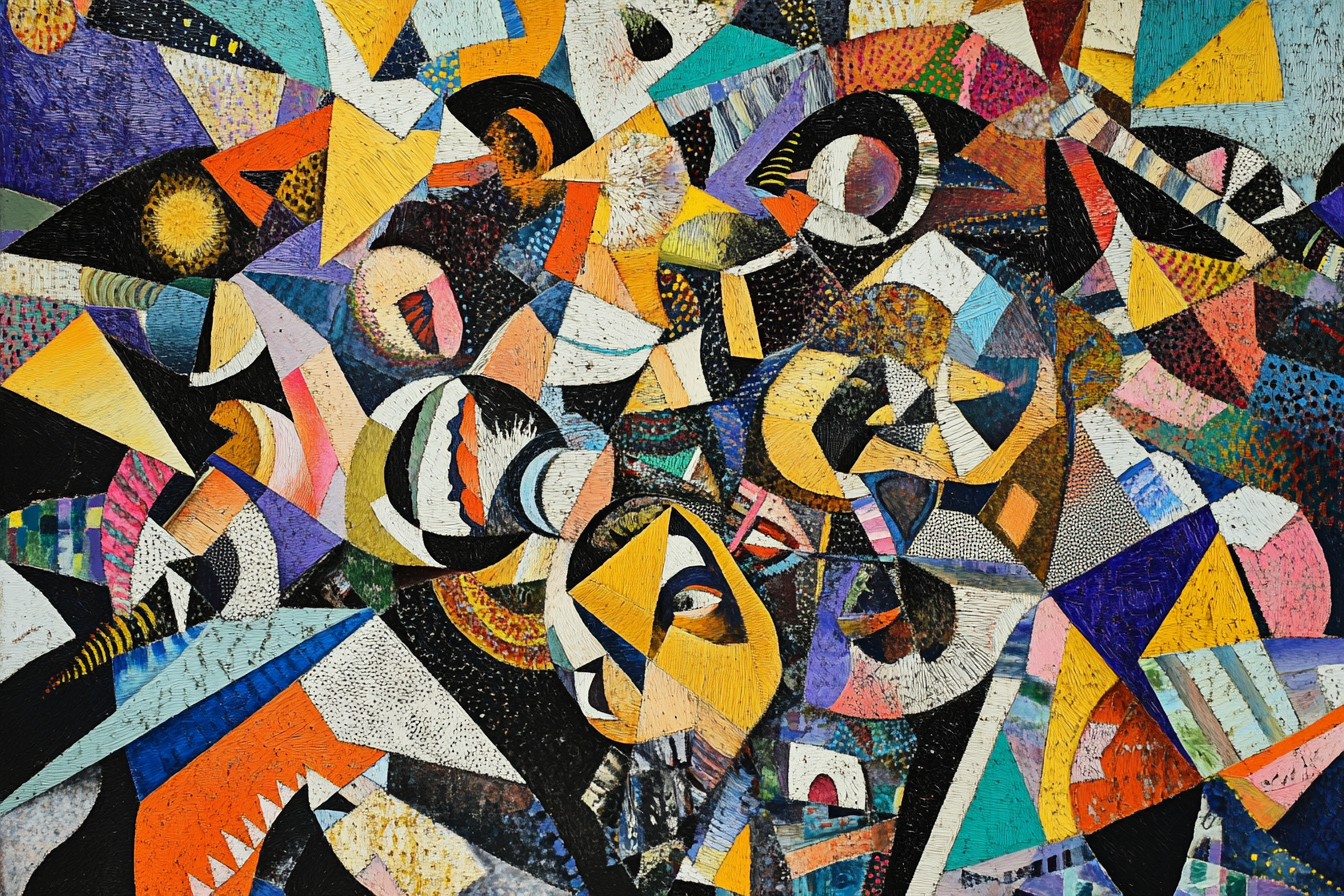 Gino Severini's Futuristic Chaos in Detailed Painting