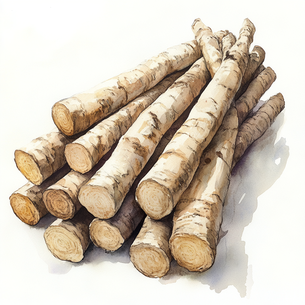 Ginseng Roots Pile with Natural Beauty Patterns