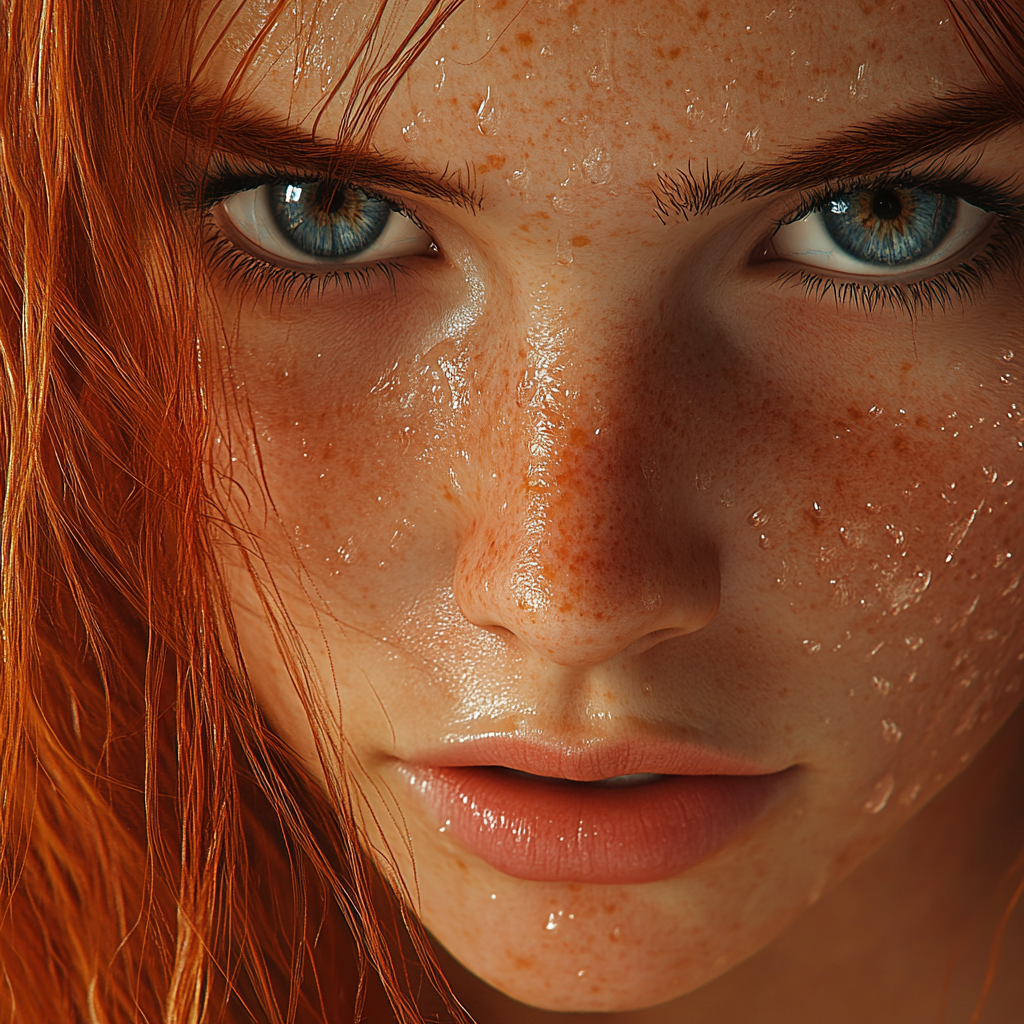 Girl with Different Eyes: Realistic High-Resolution Portrait