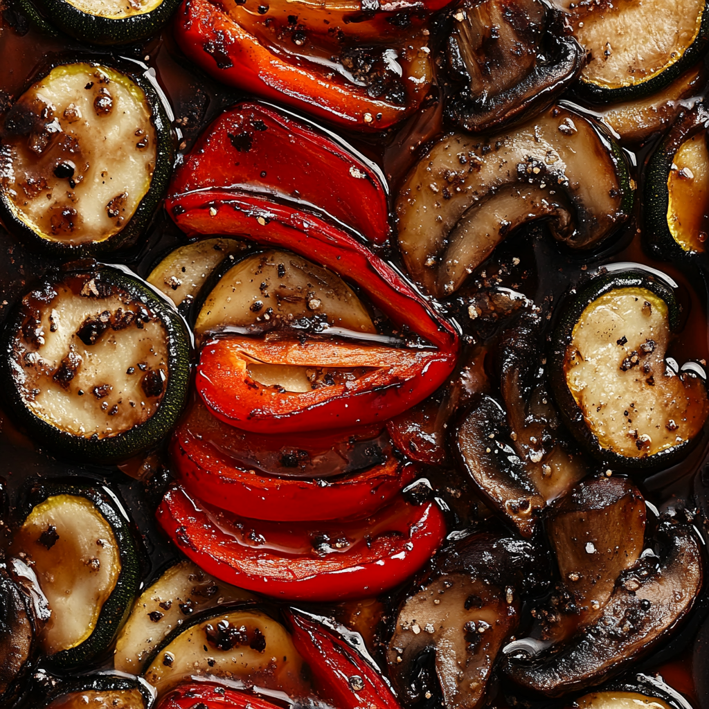 Glistening Roasted Vegetables with Balsamic Glaze