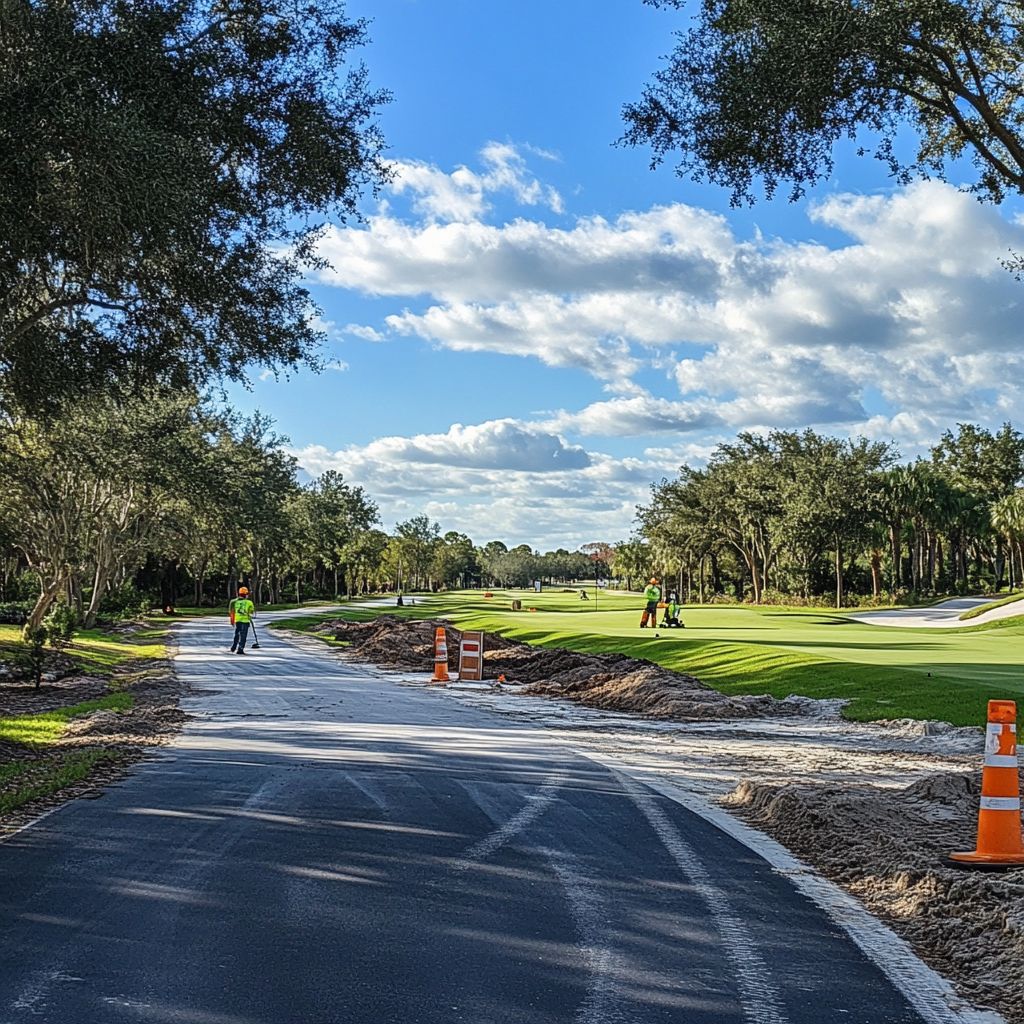 Golf course under construction in The Villages, Florida