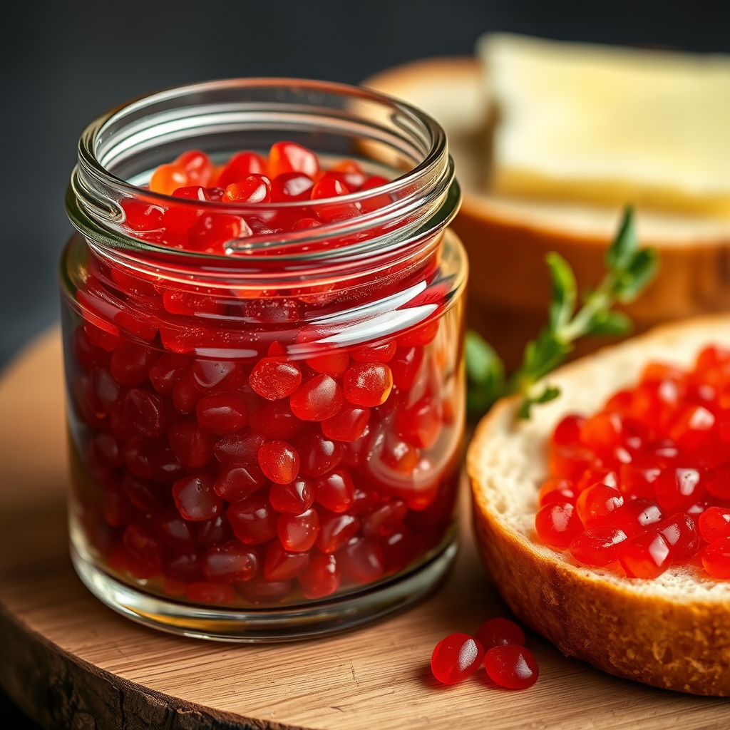 Gourmet Caviar and Bread with Butter