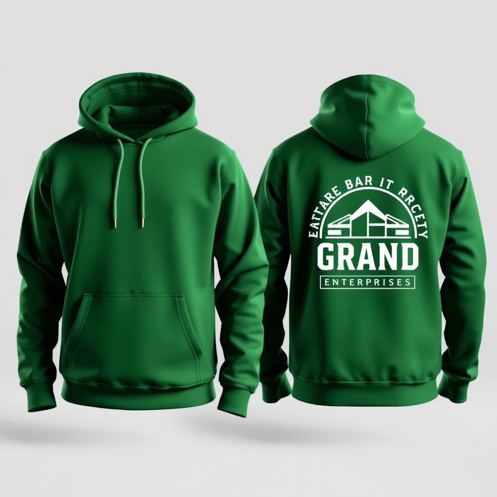 Grand Enterprises Logo on Hoodie Mockup