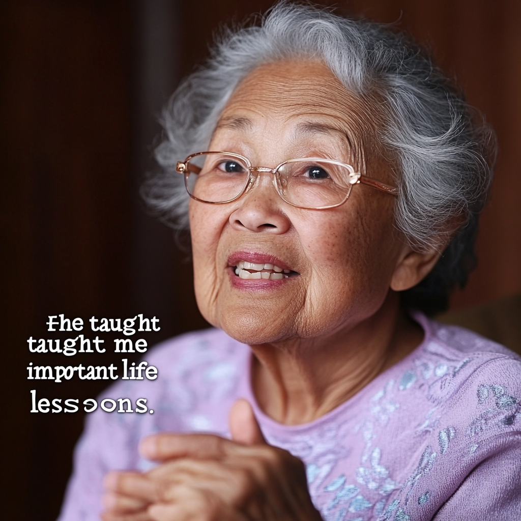 Grandmother sharing wisdom, taught important life lessons.