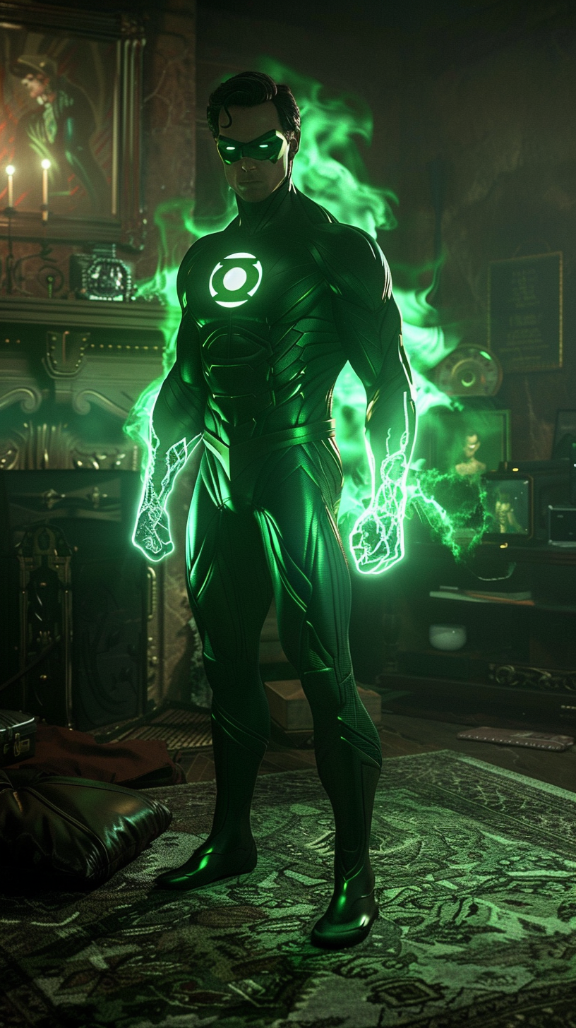 Green Lantern Heroic Glow in Dark Room Solitude