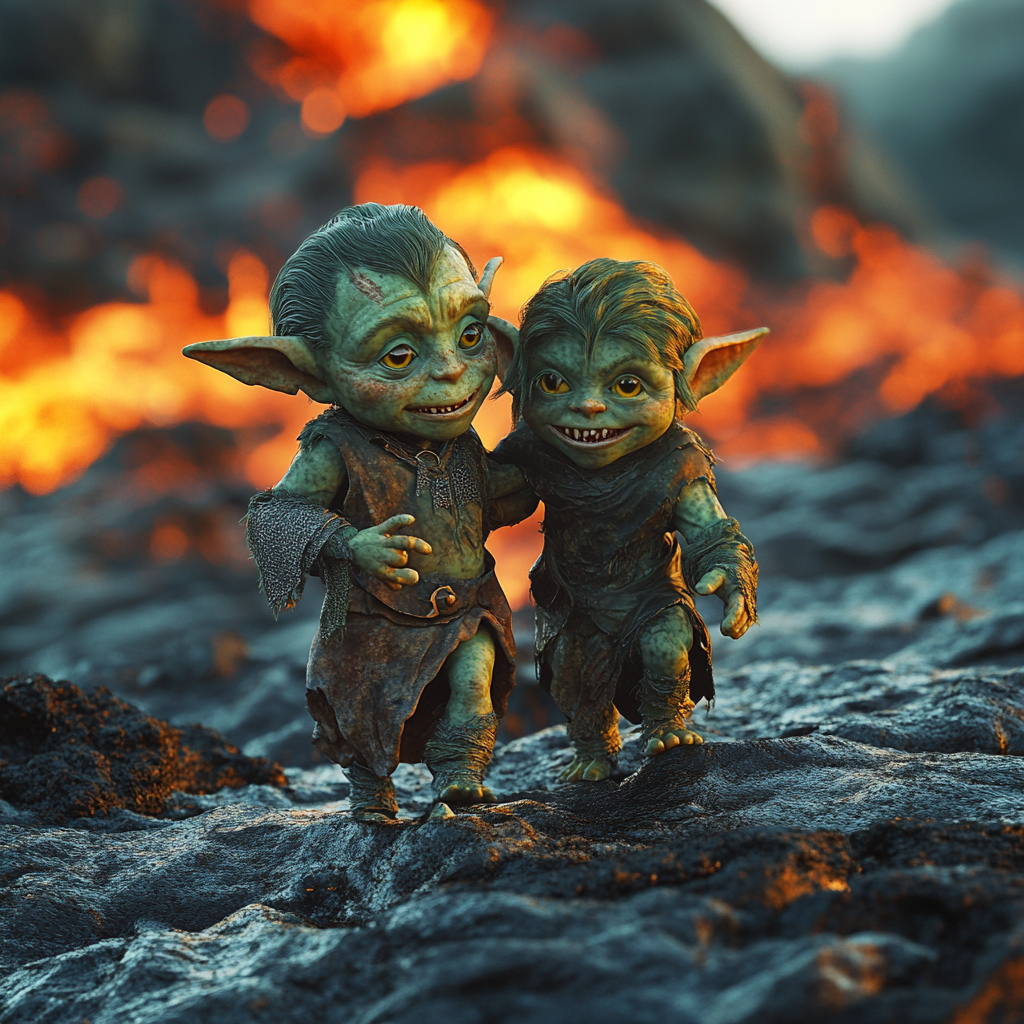 Green Orc Children by Lava Edge, 3D Pixar Fun